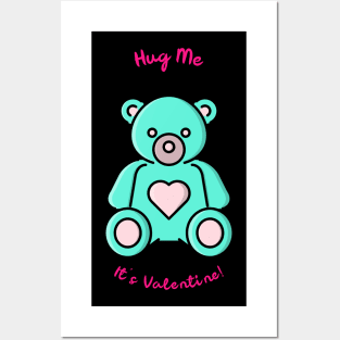 Valentine's Day T-Shirt Design  Featuring a Teddy bear for lover Posters and Art